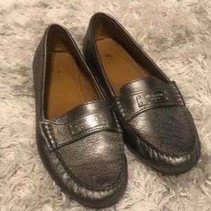 COACH Frederica Metallic Loafers size 7